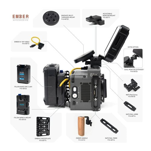 Freefly Ember Camera Kit - High speed camera for slow motion capture. with E- Mount & Active EF mount