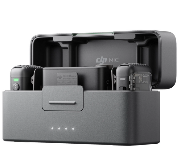 DJI Mic 2 Wireless Mic System Dual Microphone Kit  (2 TX + 1 RX + Charging Case)