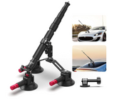 NEEWER Triple Suction Cup Car Mount Kit with 2in1 Extension Pole/Selfie Stick