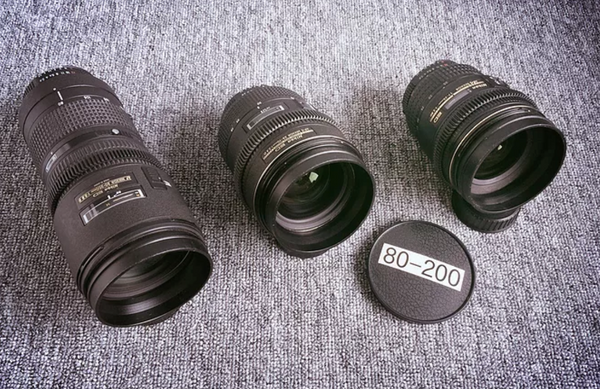 Nikon ED Cine-mod 3 Zoom lens set  17-35mm, 28-70mm & 80-200mm